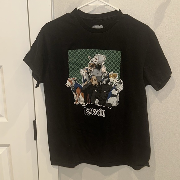 VGUC NARUTO Kakashi T Shirt Tee Short Sleeve Graphic Top Size M Medium - Picture 2 of 8